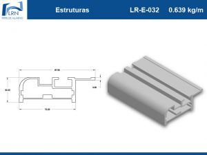 Imagem do PERFIL ALUMINIO LR E 032