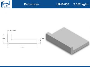 Imagem do PERFIL ALUMINIO LR E 033
