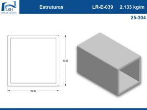 Imagem do PERFIL ALUMINIO LR E 039