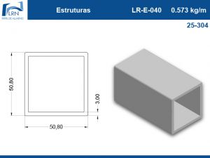 Imagem do PERFIL ALUMINIO LR E 040