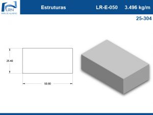 Imagem do PERFIL ALUMINIO LR E 050