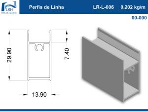 Imagem do PERFIL ALUMINIO LR L 006