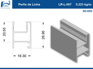 Imagem do PERFIL ALUMINIO LR L 007