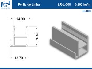 Imagem do PERFIL ALUMINIO LR L 008