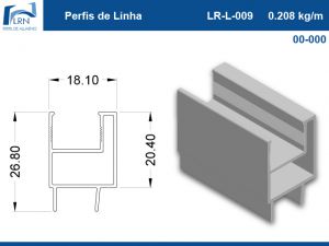 Imagem do PERFIL ALUMINIO LR L 009