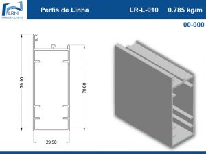 Imagem do PERFIL ALUMINIO LR L 010