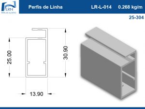 Imagem do PERFIL ALUMINIO LR L 014
