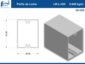 Imagem do PERFIL ALUMINIO LR L 020