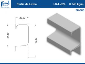 Imagem do PERFIL ALUMINIO LR L 024