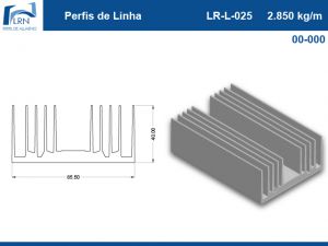 Imagem do PERFIL ALUMINIO LR L 025