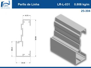 Imagem do PERFIL ALUMINIO LR L 031