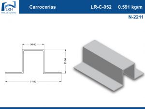 Imagem do PERFIL ALUMINIO LR C 052