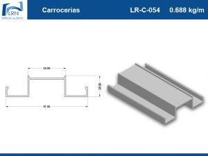 Imagem do PERFIL ALUMINIO LR C 054