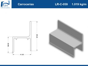 Imagem do PERFIL ALUMINIO LR C 059