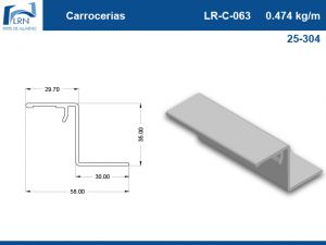 Imagem do PERFIL ALUMINIO LR C 063