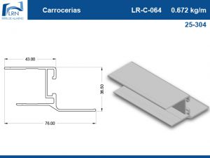 Imagem do PERFIL ALUMINIO LR C 064
