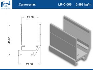 Imagem do PERFIL ALUMINIO LR C 066
