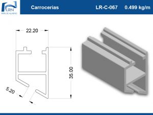 Imagem do PERFIL ALUMINIO LR C 067