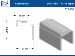 Imagem do PERFIL ALUMINIO LR C 068