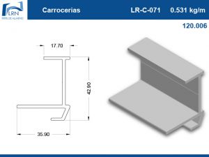 Imagem do PERFIL ALUMINIO LR C 071