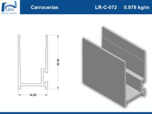 Imagem do PERFIL ALUMINIO LR C 072