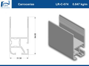Imagem do PERFIL ALUMINIO LR C 074