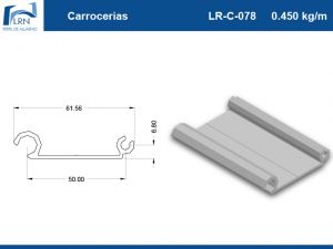 Imagem do PERFIL ALUMINIO LR C 078