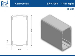 Imagem do PERFIL ALUMINIO LR C 088