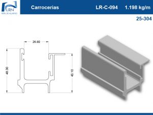 Imagem do PERFIL ALUMINIO LR C 094
